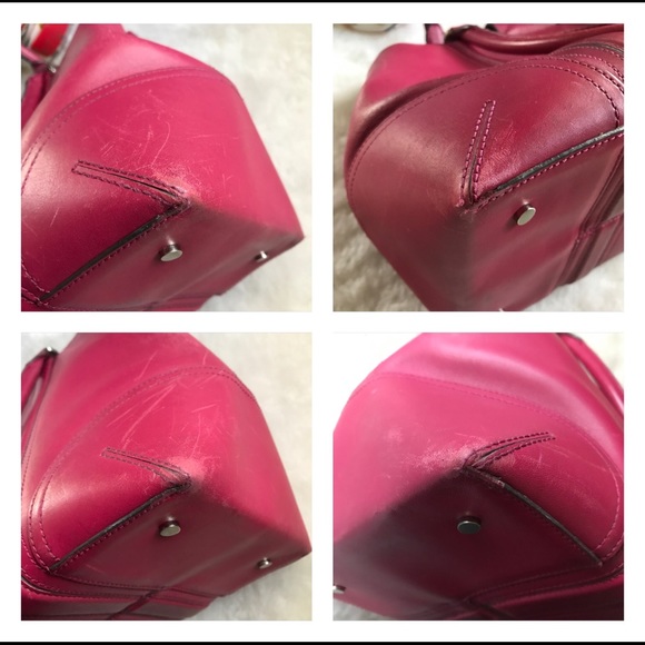 Ann Taylor magenta leather large satchel - Picture 17 of 17